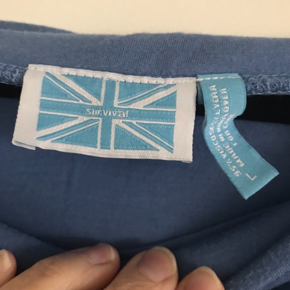 SOLD Gorgeous Blue Asymmetrical Survival Skirt - Picture 5 of 8